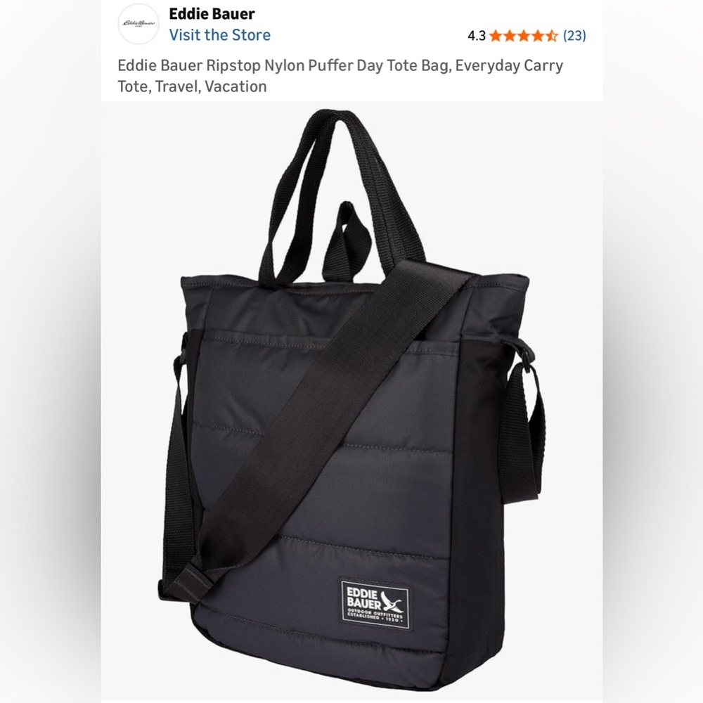 Eddie Bauer Charcoal Messenger Bag